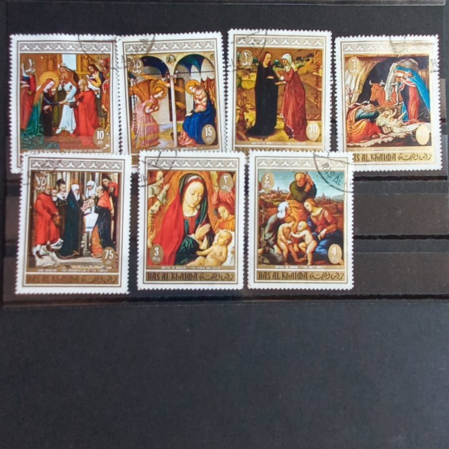 THEMATICS - Christmas. Religious Paintings - Selection of 7 Stamps