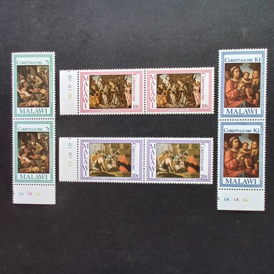 Malawi - 1981 Christmas - Full set of Marginal Pairs - MNH