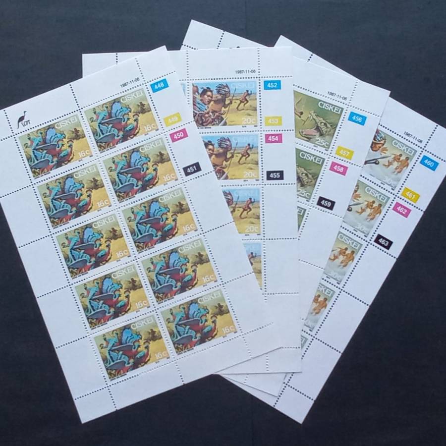 Ciskei - 1987 Folklore. Sikulume - Full Set of Sheetlets of 10 - MNH