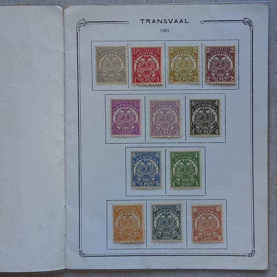 Transvaal - 1885 to 1901 in "Collection de Timbres du Transvaal" Booklet.