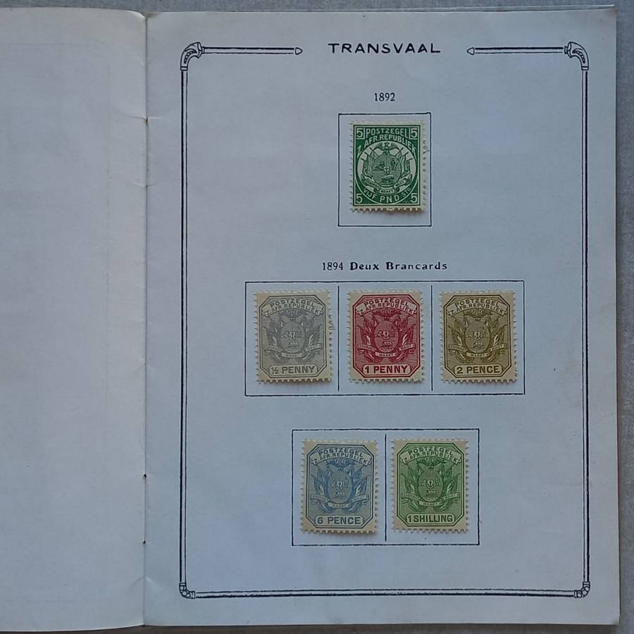 Transvaal - 1885 to 1901 in "Collection de Timbres du Transvaal" Booklet.