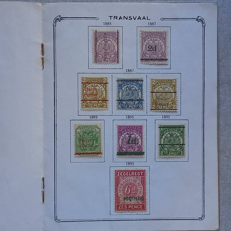 Transvaal - 1885 to 1901 in "Collection de Timbres du Transvaal" Booklet.