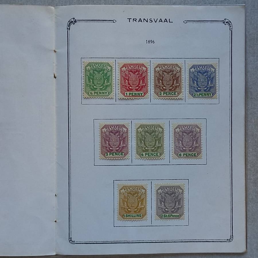 Transvaal - 1885 to 1901 in "Collection de Timbres du Transvaal" Booklet.