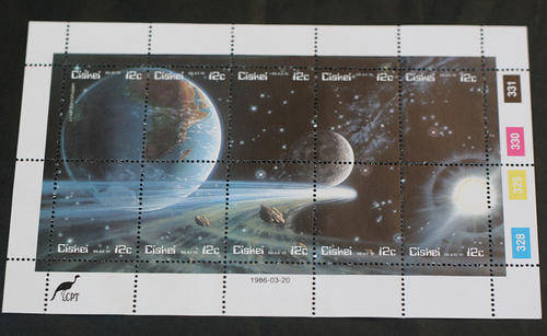 CISKEI 1986 HALLEYS COMET - FULL SHEET OF 10 - MNH