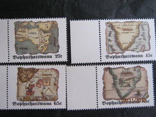 BOP 1992 OLD MAPS OF AFRICA - SET OF 4 - MNH