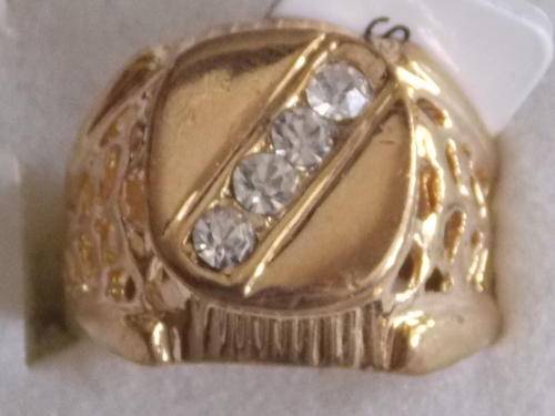 GOLD FILLED MENS RING WITH SIM DIAMONDS SIZE 18 super special!!!!!!!