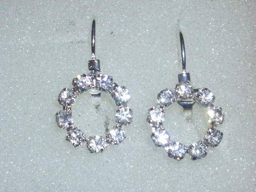 SILVER WITH SIM DIAMONDS EARRINGS