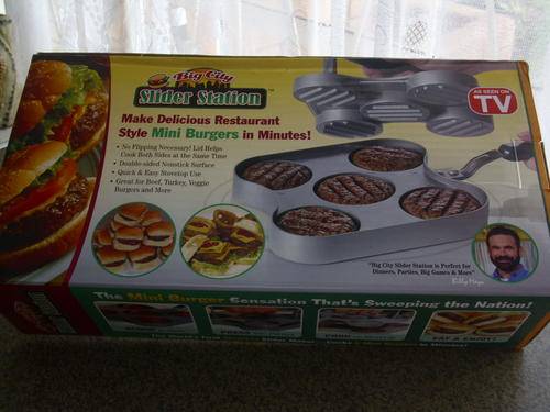 TV ADDS!!!! HIGHLY ON DEMAND!! MAKE 5 BURGERS IN MINUTES  SPECIALLY FOR CATERING