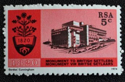 SA 1974 - INAUGURATION OF THE BRITISH SETTLERS MONUMENT - MINT