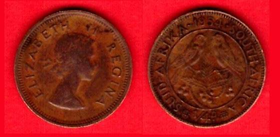 South Africa ¼Penny 1954