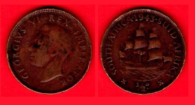South Africa -½ Penny  1943