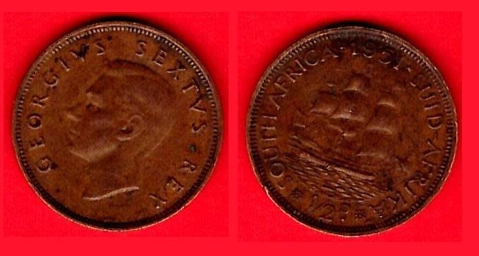 South Africa -½ Penny  1951