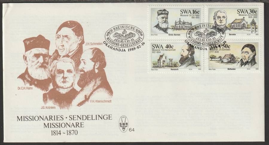 SWA-FDC NO 64 Missionaries 1989