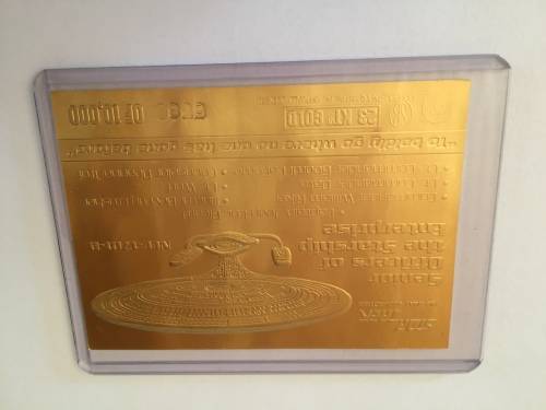 WOW 23KARAT GOLD COLLECTIBLE STAR TREK