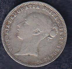 GB-QV 1875 COIN-NICE CONDITION-6d SILVER