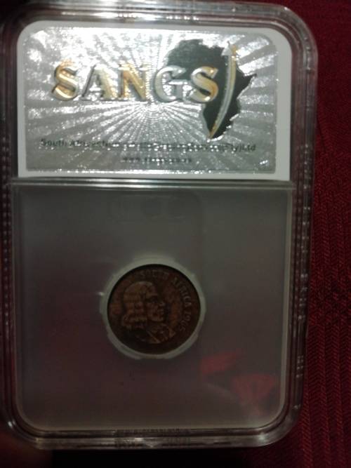 *** S. A. 1965 1c ENGLISH SANGS GRADED XF40 GREAT COIN ***