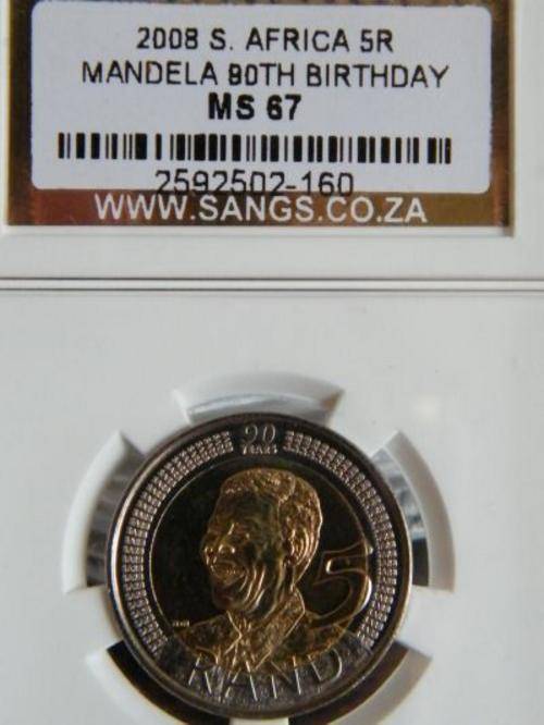 1 x Higly Graded 2008 Mandela   MS67 POSTAGE 45
