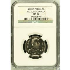 Mandela 2000 MS64 R5 NGC Graded (Very high grade,3rd finest known)