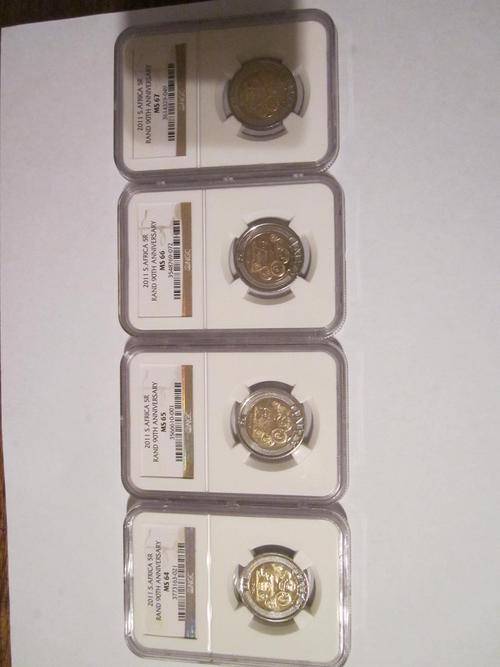 MANDELA SARB MS 64 65 66 67 bid per coin to take all 4