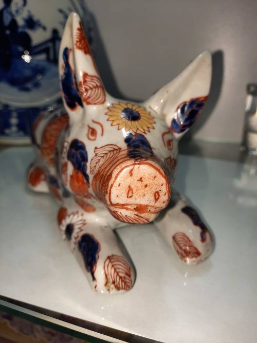 Vintage Imari Porcelain Pigs x 2