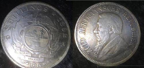 *** SINGLE SHAFT *** 1892 ZAR 5 SHILLING / CROWN ** XF+*** GREAT DETAILING *** CHINESE REPLICA!!***