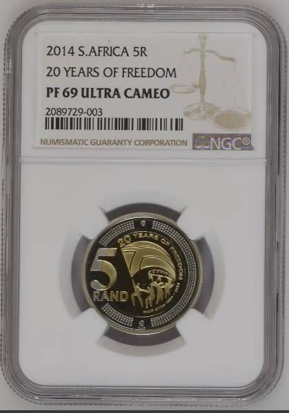 2014 R5 20Y of Freedom Graded PF69 Ultra Cameo