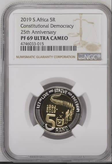 2019 Constitutional Democracy 25th Anniversary NGC Graded PF69 Ultra Cameo (Top pop)
