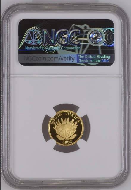 2002 Protea G5R Johannesburg World Summit NGC graded PF70 Ultra Cameo