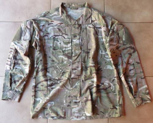 BRITISH MTP PATTERN CAMO SHIRT SIZE XTRA LARGE-MEASURES 63 CM ARMPIT TO ARMPIT-GOOD CONDITION