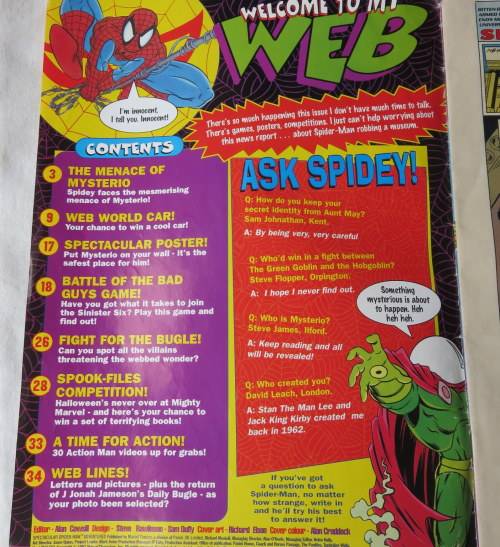 SPIDERMAN 26 NOV 97 & 18 FEBR 98-SOLD TOGETHER