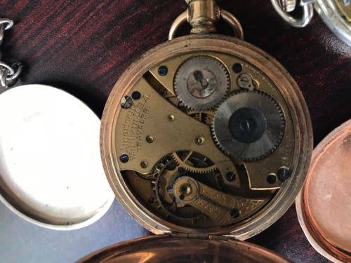 SELECTION OF 4 POCKET WATCHES -SOLD TOGETHER-MOSTLY FOR PARTS- UNTESTED