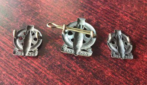 TECHNICAL SERVICE CORPS BRONZE CAP & COLLARS-WORN 1942-45-LUGS INTACT