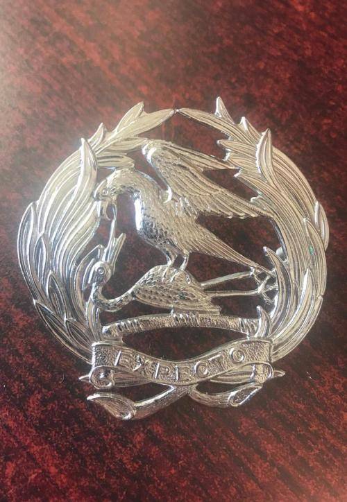 1ST CITY REGIMENT TAM O'SHANTER BADGE-WORN FROM 1952-2X SCREW LUGS