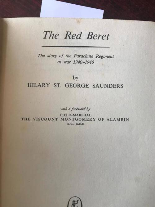 THE RED BERET-THE STORY OF THE PARACHUTE REGIMENT 1940-45- HARDCOVER -1ST EDITION PUBLISHED 1950-333