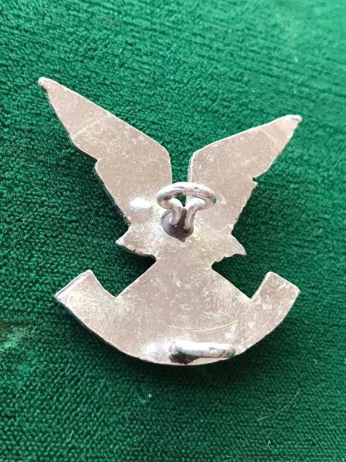 RHODESIA SELOUS SCOUTS ANODISED CAP BADGE-ORIGINAL- 2 LUGS- WORN 1974-1980