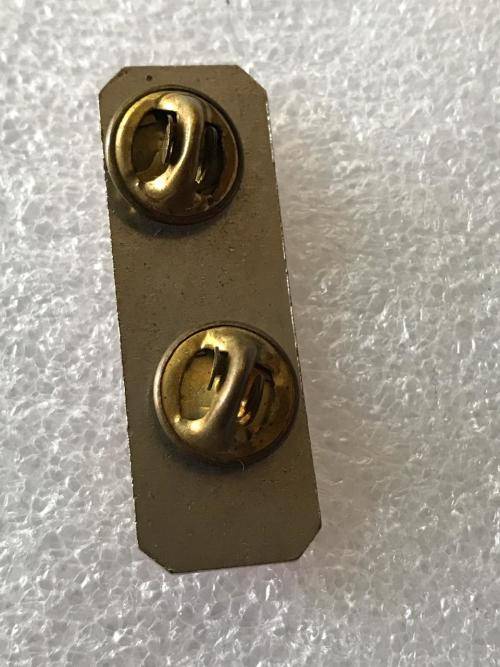 SA ARMY MARKSMAN QUALIFICATION BADGE- 2 PIECE WITH ENAMEL BACKING- 2 PINS