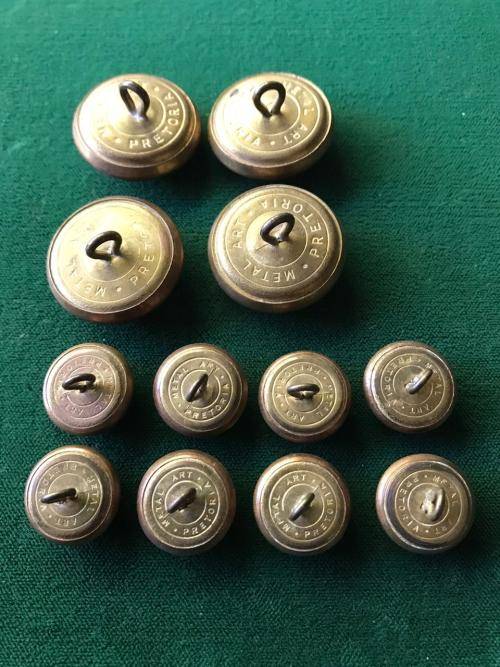 COMMANDO BRASS TUNIC BUTTONS- 4 LARGE AND 8 SMALL-SOLD TOGETHER