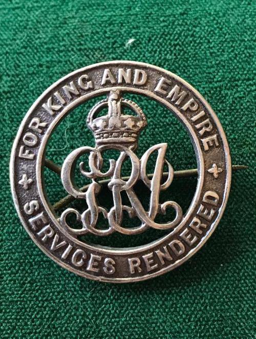 WW1 SILVER WAR BADGE-NAMED & NUMBERED