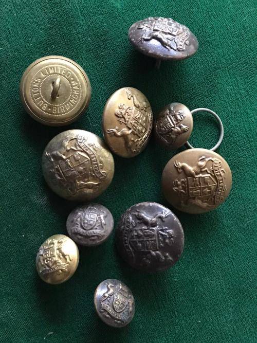 GENERAL SERVICE ARMY BUTTONS-10 SOLD TOGETHER
