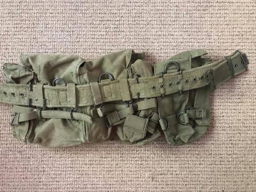 ORIGINAL RHODESIAN P69 WEBBING 4X POACHES ON WEBBING BELT
