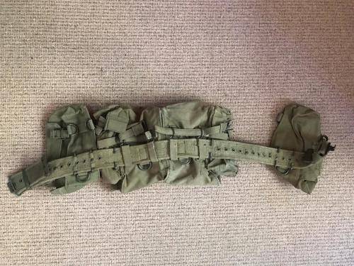 ORIGINAL RHODESIAN P69 WEBBING 4X POACHES ON WEBBING BELT