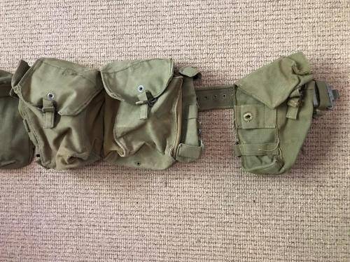 ORIGINAL RHODESIAN P69 WEBBING 4X POACHES ON WEBBING BELT