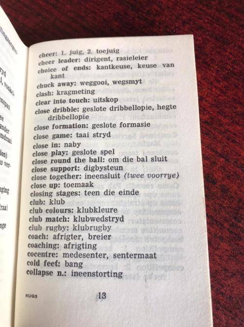 POCKET SIZE -RUGBY TERME DEUR DR DANIE CRAVEN- 88 PAGES-GOOD CONDITION