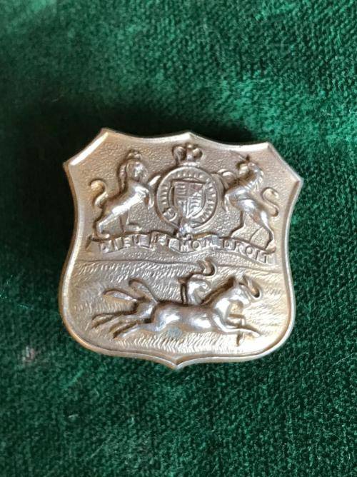 DURBAN LIGHT INFANTRY COLLAR BADGE-WORN 1895-1913- ONE LUG