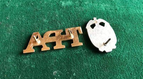 TRANSVAAL PROVINCIAL ADMINISTRATION COLLAR AND TITLE BADGE-ONE PIN MISSING