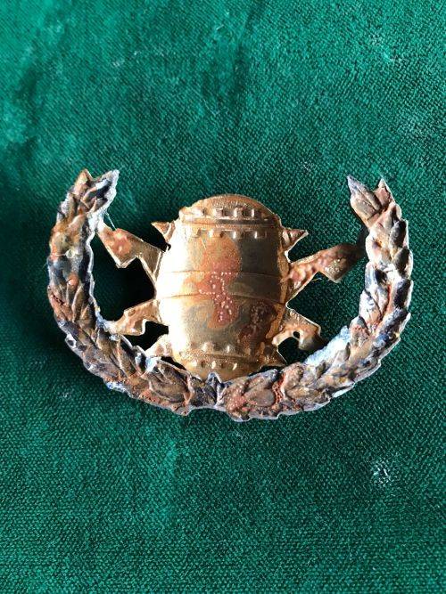 SA NAVY MINE COUNTER MEASURE BI-METAL BREAST BADGE-CHROME WREATH-NO PINS