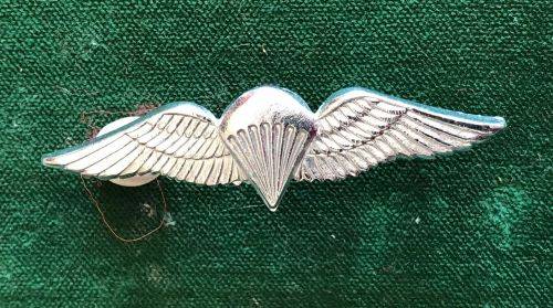 SA PARACHUTE ADVANCED PARATROOPER,CHROMED MESS DRESS WING- 2 PINS