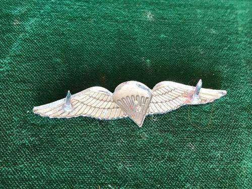 SA PARACHUTE ADVANCED PARATROOPER,CHROMED MESS DRESS WING- 2 PINS