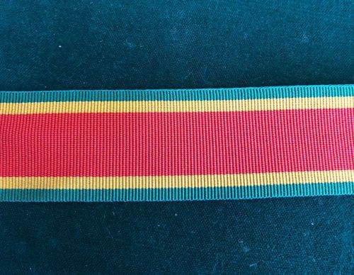 ORIGINAL,WAR PERIOD,FULL SIZE AFRICA SERVICE MEDAL RIBBON-SOLD IN LENGTHS OF 15CM-LONGER LENGTHS CAN