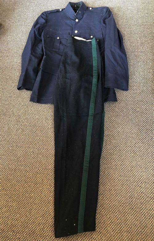 RHODESIA BSAP BLUES-JACKET AND TROUSERS-THE JACKET A SIZE MEDIUM-MEASURES 50 CM ARMPIT TO ARMPIT-THE